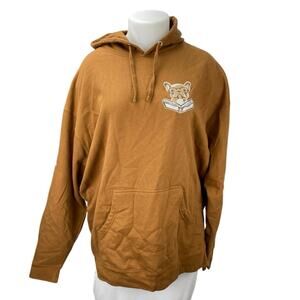 Independent Women's Brown Graphic Print Long Sleeve Hooded Hoodie Sweatshirt XL